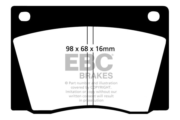 Pastiglie Freno EBC Bluestuff NDX DP5108NDX per Jensen Interceptor, Lotus Eclat e altre