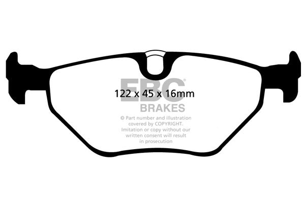 Pastiglie Freno EBC Greenstuff DP21091 per BMW Serie 5 (E39) e BMW Serie 5 X (4WD) (E34)