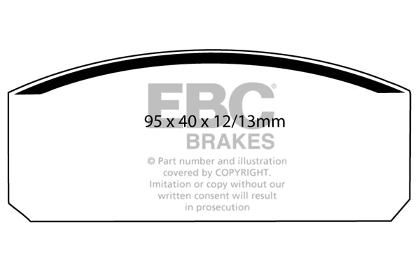 Pastiglie Freno EBC Ultimax DP110 per Fiat 850, Fiat 1100R e altre