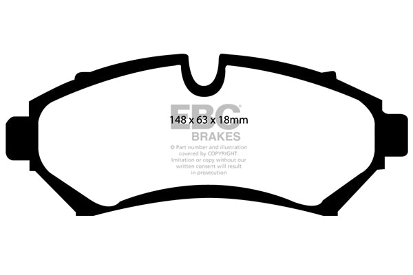 Pastiglie Freno EBC Ultimax DP1100/2 per Cadillac Seville