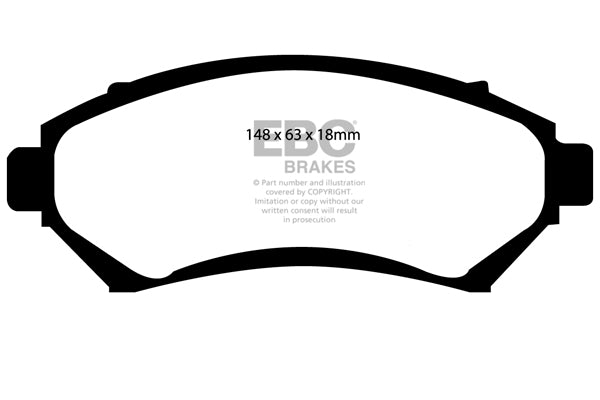 Pastiglie Freno EBC Redstuff DP31100C per Pontiac Grand Prix