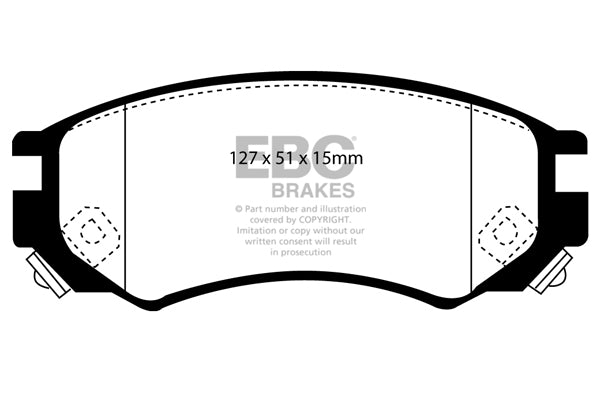 Pastiglie Freno EBC Ultimax DP1101 per Nissan Sunny