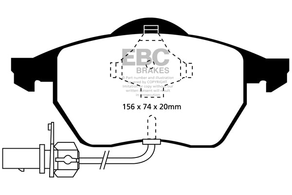 Pastiglie Freno EBC Ultimax DP1114 per Audi A6 quattro (C5/4B), Volkswagen Passat e altre