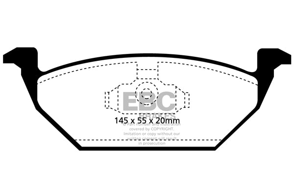 Pastiglie Freno EBC Greenstuff DP21117 per Volkswagen Golf (Mk4), Audi A3 (8L) e altre