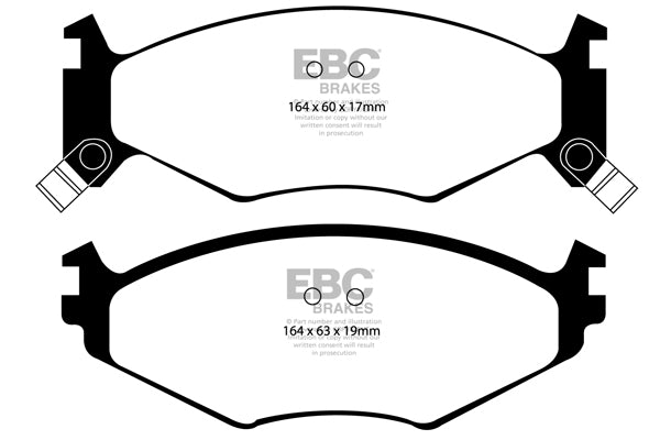 Pastiglie Freno EBC Ultimax DP1119 per Chrysler Voyager