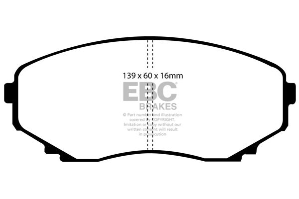 Pastiglie Freno EBC Ultimax DP1121 per Mazda Bongo, Mazda Bongo Brawny e altre