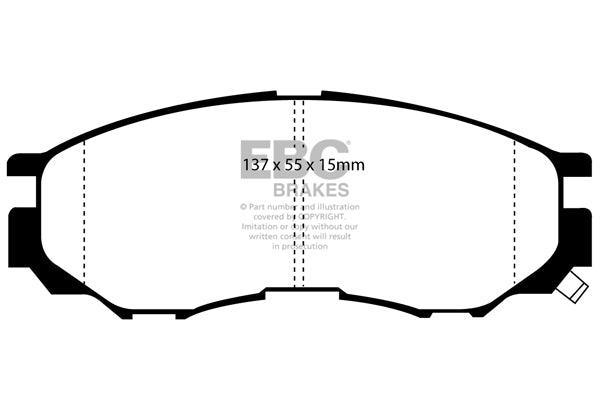 Pastiglie Freno EBC Ultimax DP1124 per Mitsubishi Delica, Mitsubishi L 200 96-06 e altre
