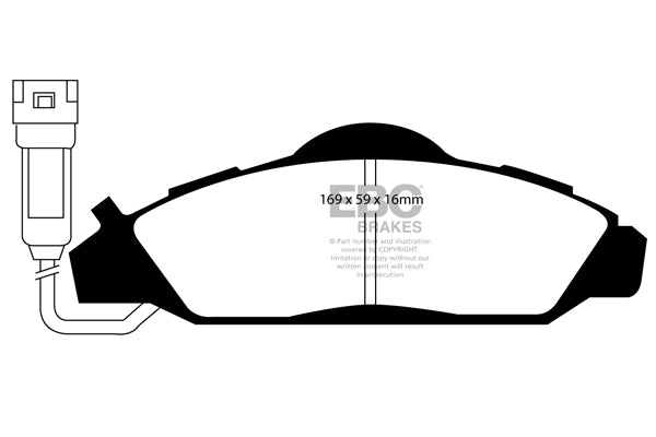 Pastiglie Freno EBC Ultimax DP1126 per Ssangyong Musso, Daewoo Musso e altre