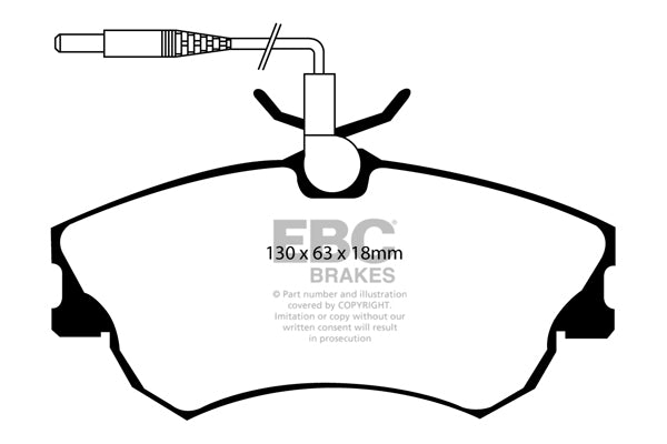 Pastiglie Freno EBC Ultimax DP1128 per Renault Espace (Mk3), Renault Grand Espace e altre