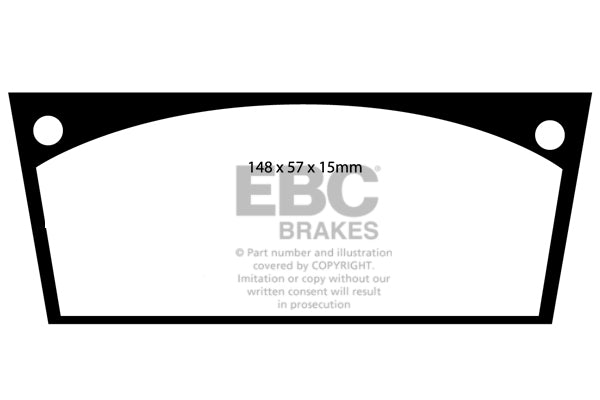Pastiglie Freno EBC Ultimax DP113 per Citroen DS 19 e Citroen ID 19