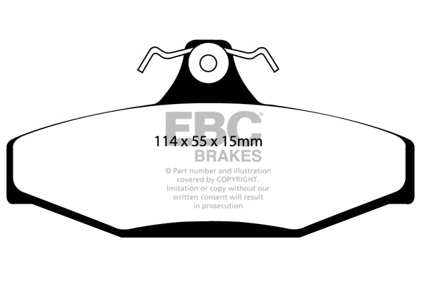Pastiglie Freno EBC Ultimax DP1132 per Ssangyong Musso, Daewoo Musso e altre