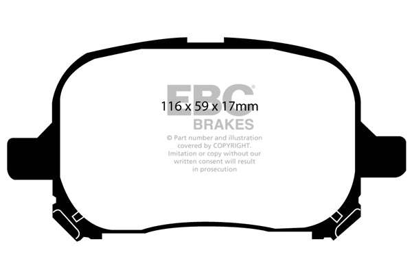 Pastiglie Freno EBC Ultimax DP1133 per Toyota Camry, Toyota Harrier e altre