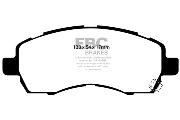 Pastiglie Freno EBC Ultimax DP1138 per Subaru Impreza e Subaru Legacy