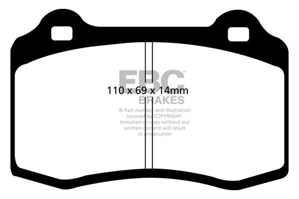 Pastiglie Freno EBC Orangestuff DP91140 per Jaguar XKR, Lotus Esprit e altre