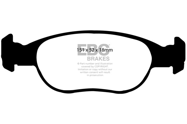 Pastiglie Freno EBC Ultimax DP1141 per Fiat Punto
