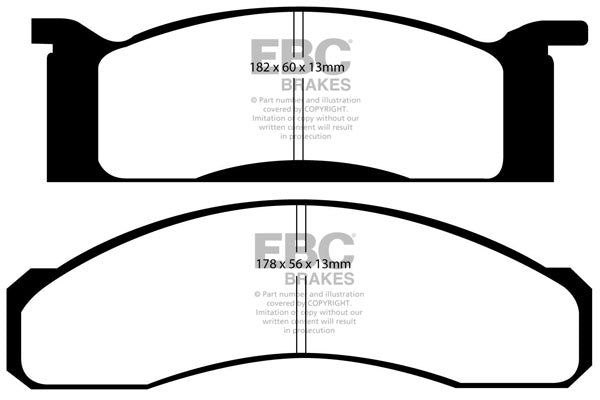 Pastiglie Freno EBC Redstuff DP31158C per Ford Mustang (1st Generation)