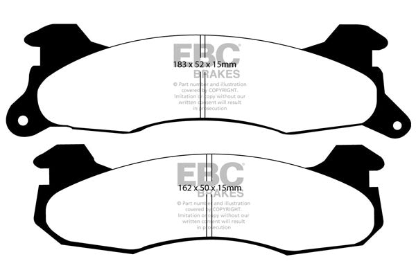 Pastiglie Freno EBC Redstuff DP31161C per Ford Mustang (3rd Generation)