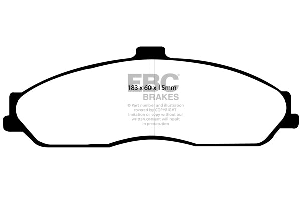 Pastiglie Freno EBC Orangestuff DP91162 per Chevrolet Corvette (C6), Holden Monaro e altre