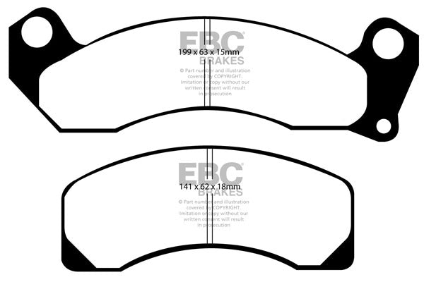 Pastiglie Freno EBC Yellowstuff DP41166R per Ford Mustang (3rd Generation)