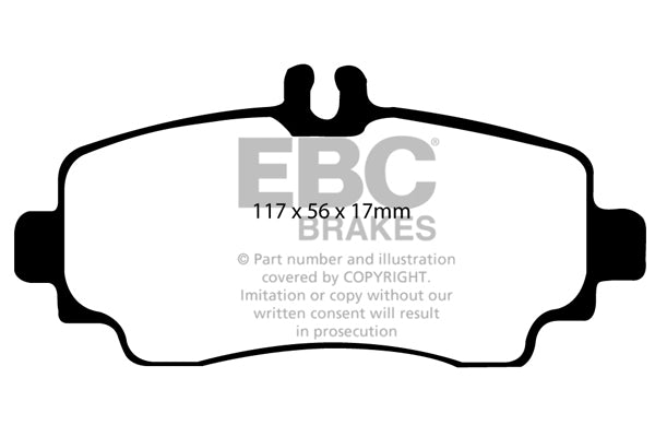 Pastiglie Freno EBC Greenstuff DP21170 per Mercedes-Benz Classe A (W168)