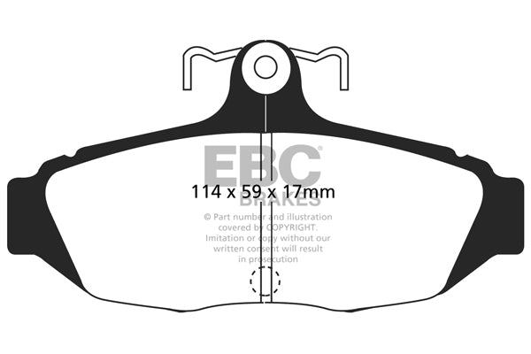 Pastiglie Freno EBC Yellowstuff DP41172R per Ford Mustang (3rd Generation)