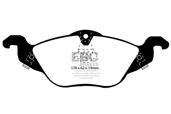 Pastiglie Freno EBC Ultimax DP1184 per Vauxhall Astra (G), Opel Astra (G) e altre