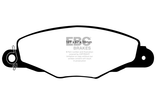 Pastiglie Freno EBC Ultimax DP1188/2 per Peugeot 605