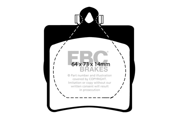 Pastiglie Freno EBC Greenstuff DP21191 per Mercedes-Benz Classe C (W203), Mercedes-Benz Classe E (W210) e altre