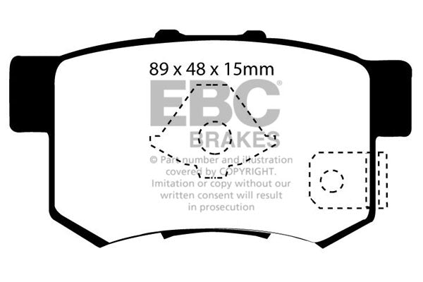 Pastiglie Freno EBC Ultimax DP1193/2 per Honda Accord, Honda FR-V e altre