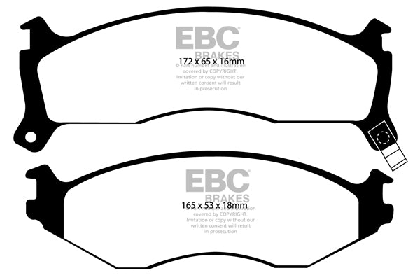 Pastiglie Freno EBC Ultimax DP1194 per Chrysler Voyager
