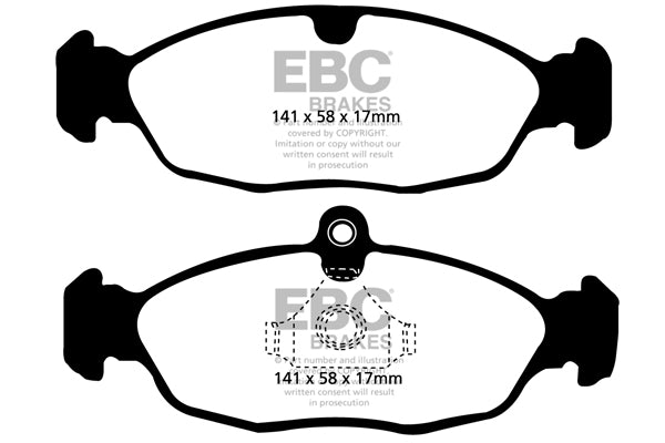 Pastiglie Freno EBC Greenstuff DP21198 per Jaguar XK8, Jaguar XJ8 e altre
