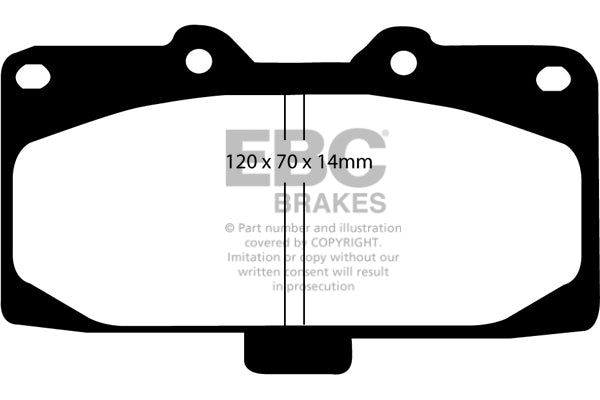 Pastiglie Freno EBC Redstuff DP31200C per Subaru Impreza, Nissan Skyline (R34) e altre