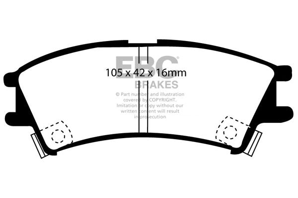 Pastiglie Freno EBC Ultimax DP1203 per Hyundai Amica e Hyundai Atoz