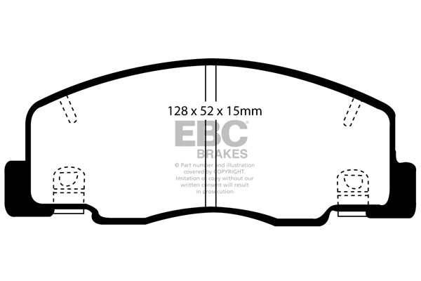 Pastiglie Freno EBC Ultimax DP1204 per Toyota Lucida, Toyota Estima e altre