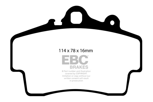 Pastiglie Freno EBC Bluestuff NDX DP51207NDX per Porsche Boxster (in ghisa dischi solo) e Porsche Cayman (in ghisa dischi solo)