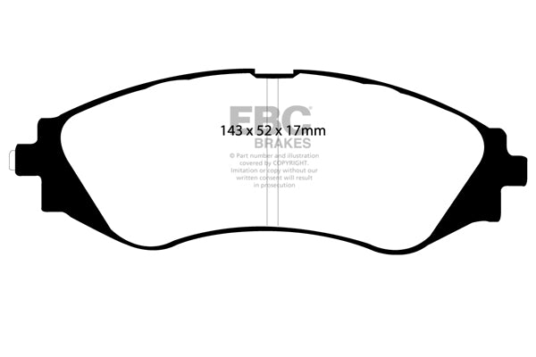 Pastiglie Freno EBC Ultimax DP1209 per Chevrolet Evanda, Daewoo Evanda e altre