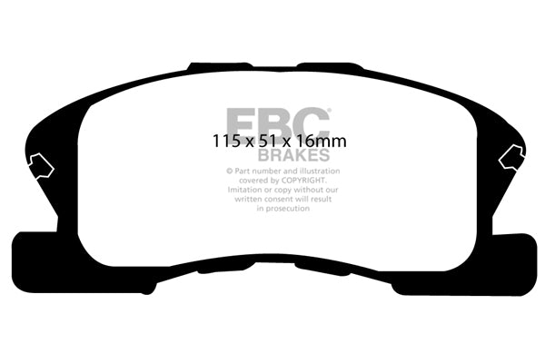 Pastiglie Freno EBC Ultimax DP1217 per Daihatsu YRV, Daihatsu Sirion e altre