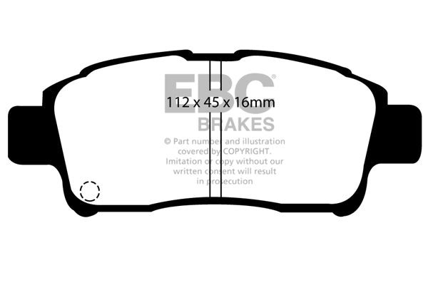 Pastiglie Freno EBC Ultimax DP1225 per Toyota Yaris
