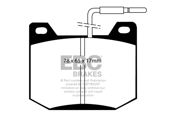 Pastiglie Freno EBC Ultimax DP123 per Peugeot 504