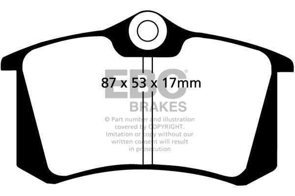 Pastiglie Freno EBC Ultimax DP1230 per Volkswagen Passat, Volkswagen Golf (Mk4) e altre