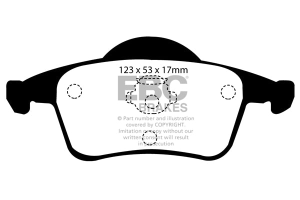 Pastiglie Freno EBC Yellowstuff DP41231R per Volvo V70 (Mk2), Volvo S60 e altre