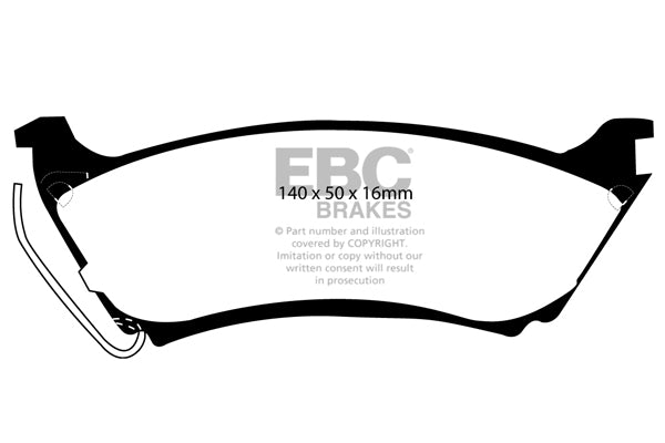 Pastiglie Freno EBC Greenstuff DP61233 per Mercedes-Benz Classe M (W163)
