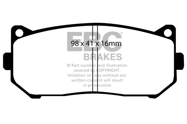 Pastiglie Freno EBC Ultimax DP1235 per KIA Carens, KIA Clarus e altre