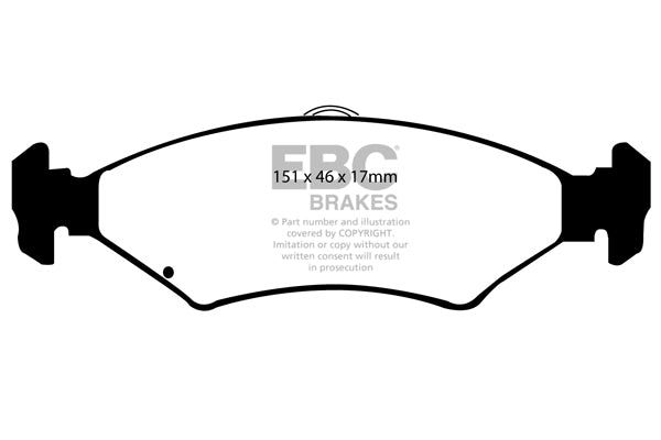 Pastiglie Freno EBC Ultimax DP1237 per KIA Shuma