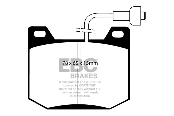 Pastiglie Freno EBC Ultimax DP123/3 per Chrysler 2 Litre e Chrysler 180