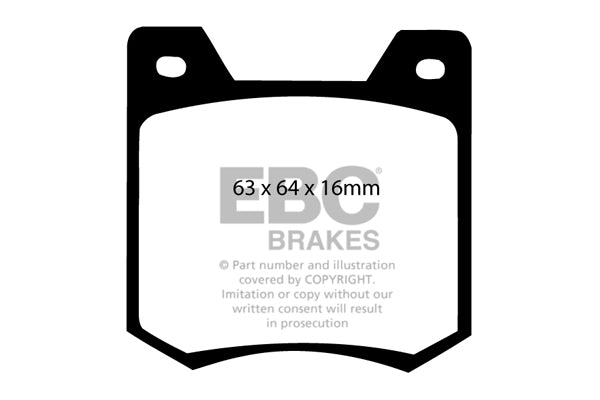 Pastiglie Freno EBC Ultimax DP124 per Peugeot 204 e Peugeot 304