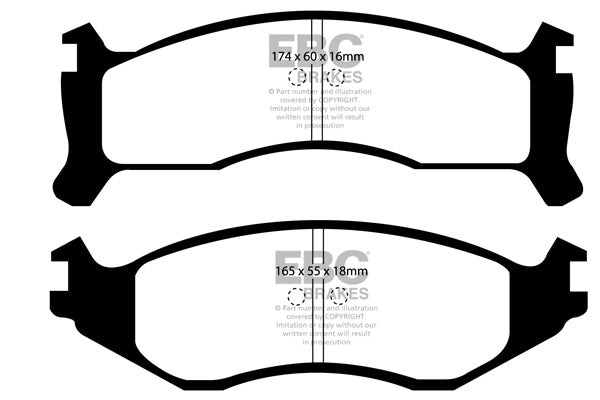 Pastiglie Freno EBC Greenstuff DP61249 per Chrysler Voyager