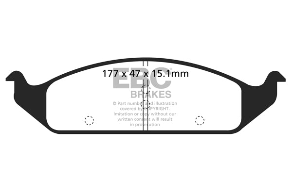 Pastiglie Freno EBC Ultimax DP1251 per Chrysler Sebring Convertible