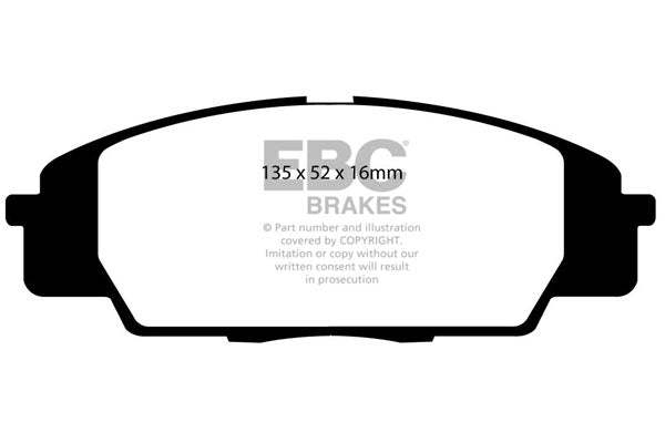 Pastiglie Freno EBC Ultimax DP1254 per Honda S2000, Honda Civic (7th Gen) e altre