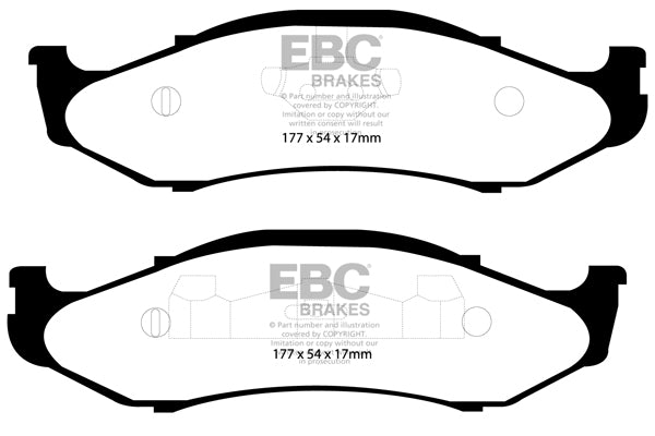 Pastiglie Freno EBC Ultimax DP1255 per Jeep Cherokee, Jeep Grand Cherokee e altre